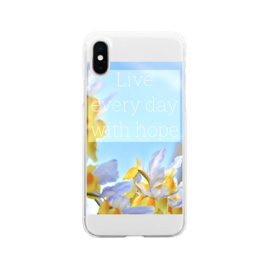 BouquetのIris 「希望」 Soft Clear Smartphone Case