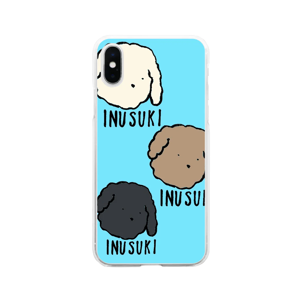 シュールな犬のシュールな犬 Soft Clear Smartphone Case