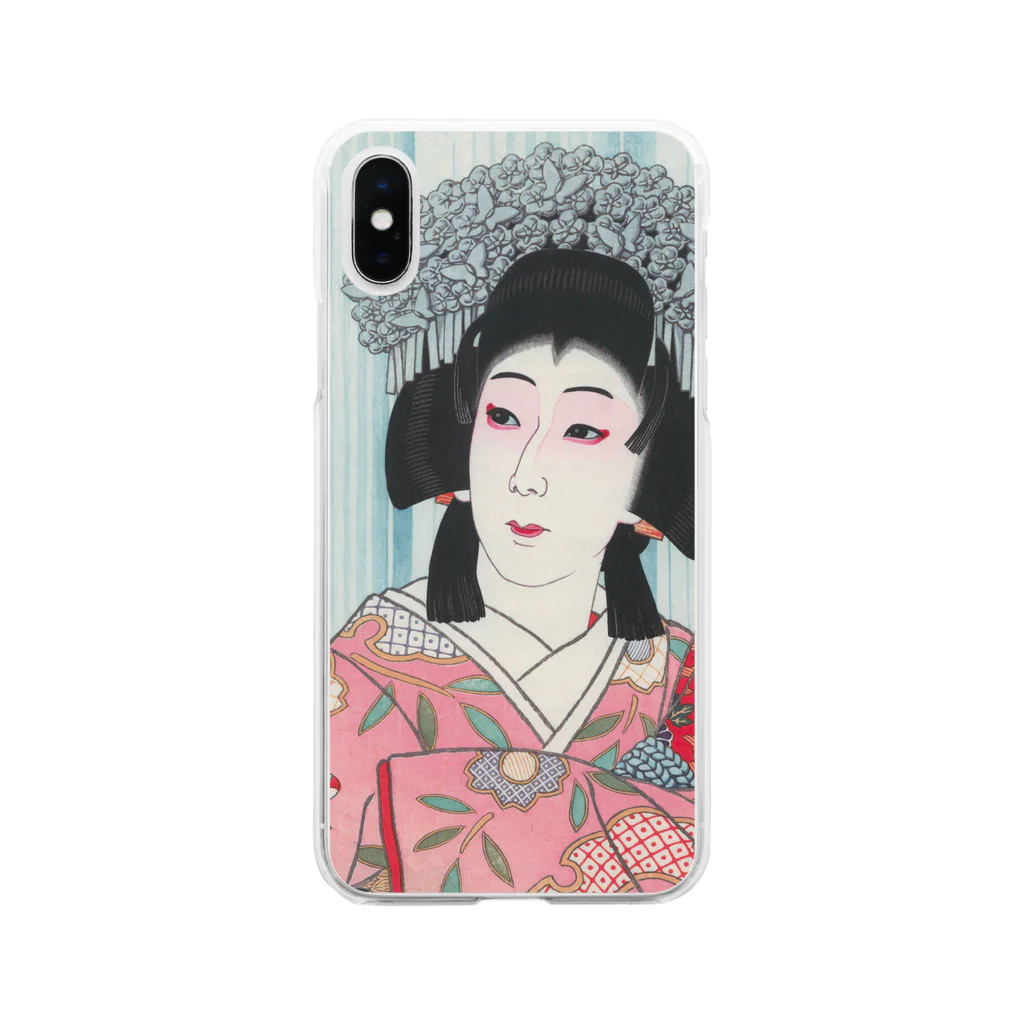 世界の絵画アートグッズの川瀬巴水《中村芝翫 雪姫》  Soft Clear Smartphone Case