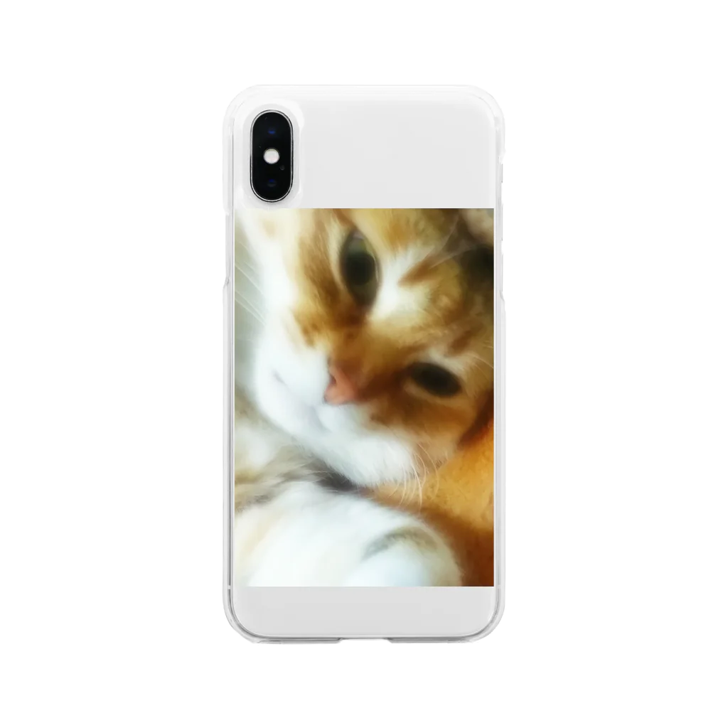 korokoro1968のもふもふ猫 Soft Clear Smartphone Case