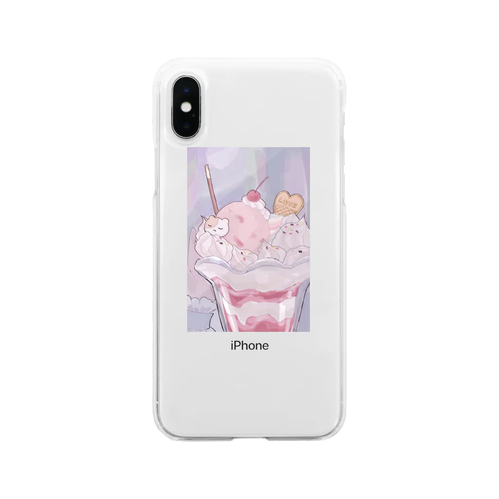 アイスクリ〜ムランドの⁺◟🍒 Soft Clear Smartphone Case