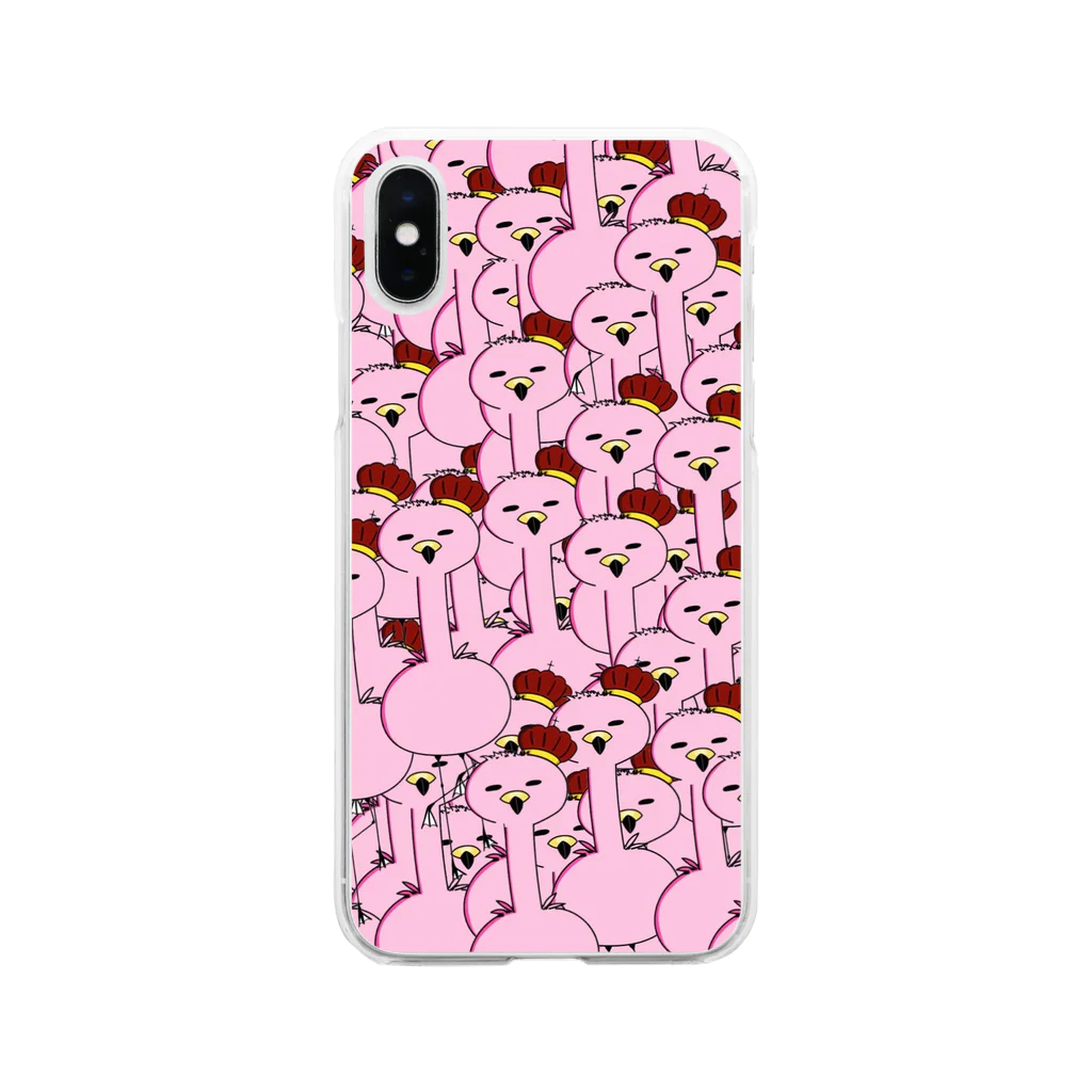 Flamingo Storeのミンゴ君iPhoneケース ソフトクリアスマホケース