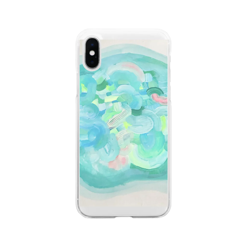 シマトネリ子の抽象画1 Soft Clear Smartphone Case