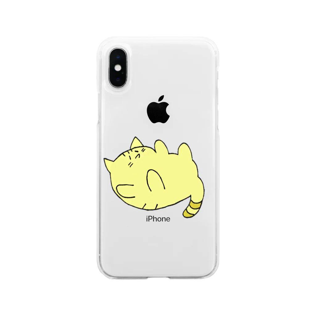 Sukochatoraのゆるい猫くん Soft Clear Smartphone Case