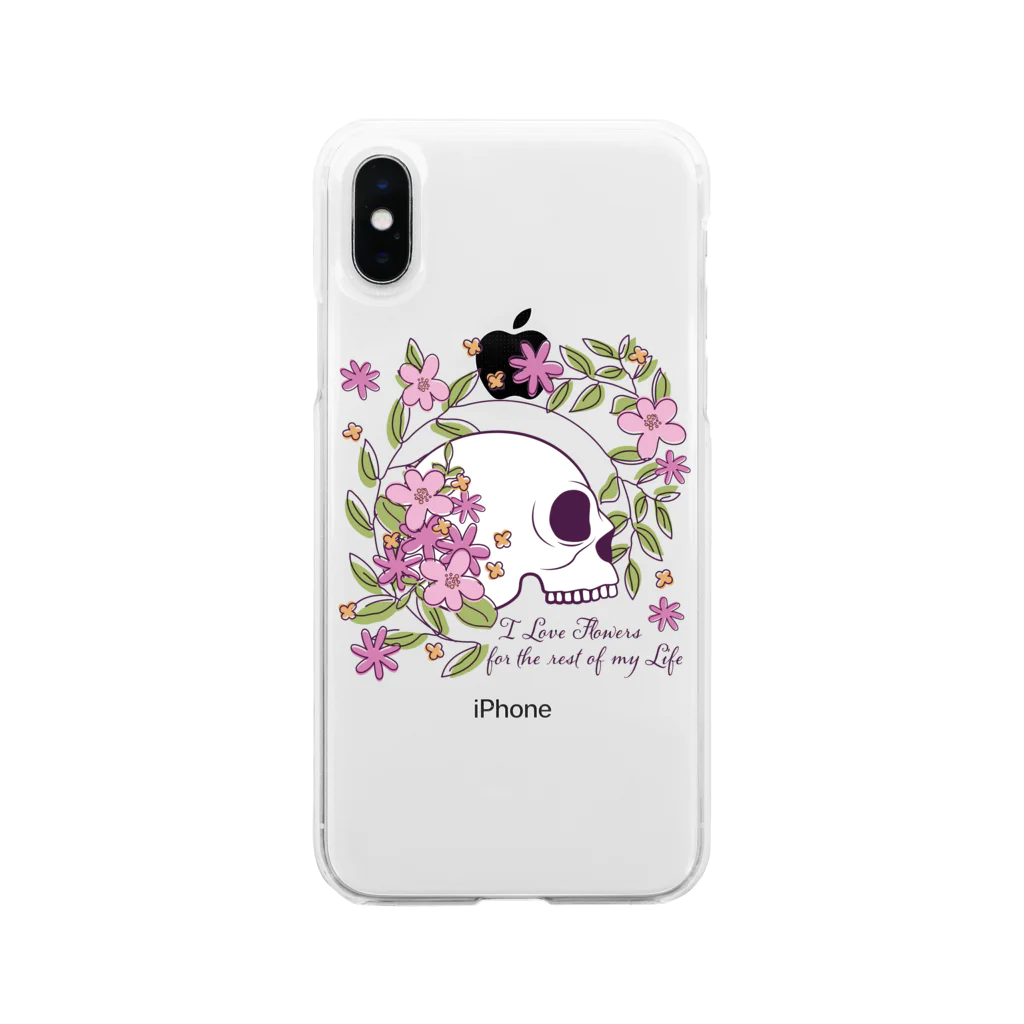 NtoWaniのI Love Flowers Forever Soft Clear Smartphone Case