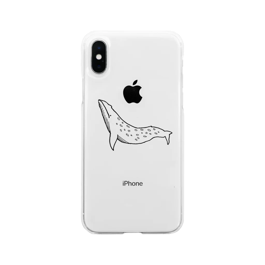 アトリエサイトウのシロナガスクジラ Soft Clear Smartphone Case