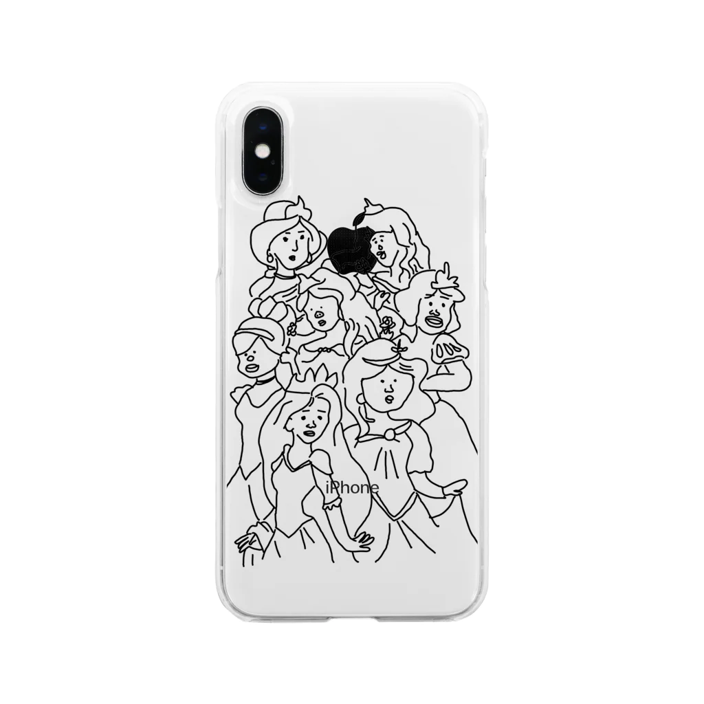 とーちゃんLAB.のプリンセす？ Soft Clear Smartphone Case