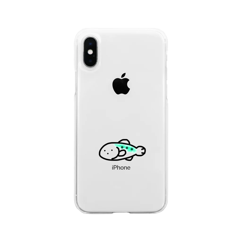 渓流の魚たちのやまめちゃん Soft Clear Smartphone Case