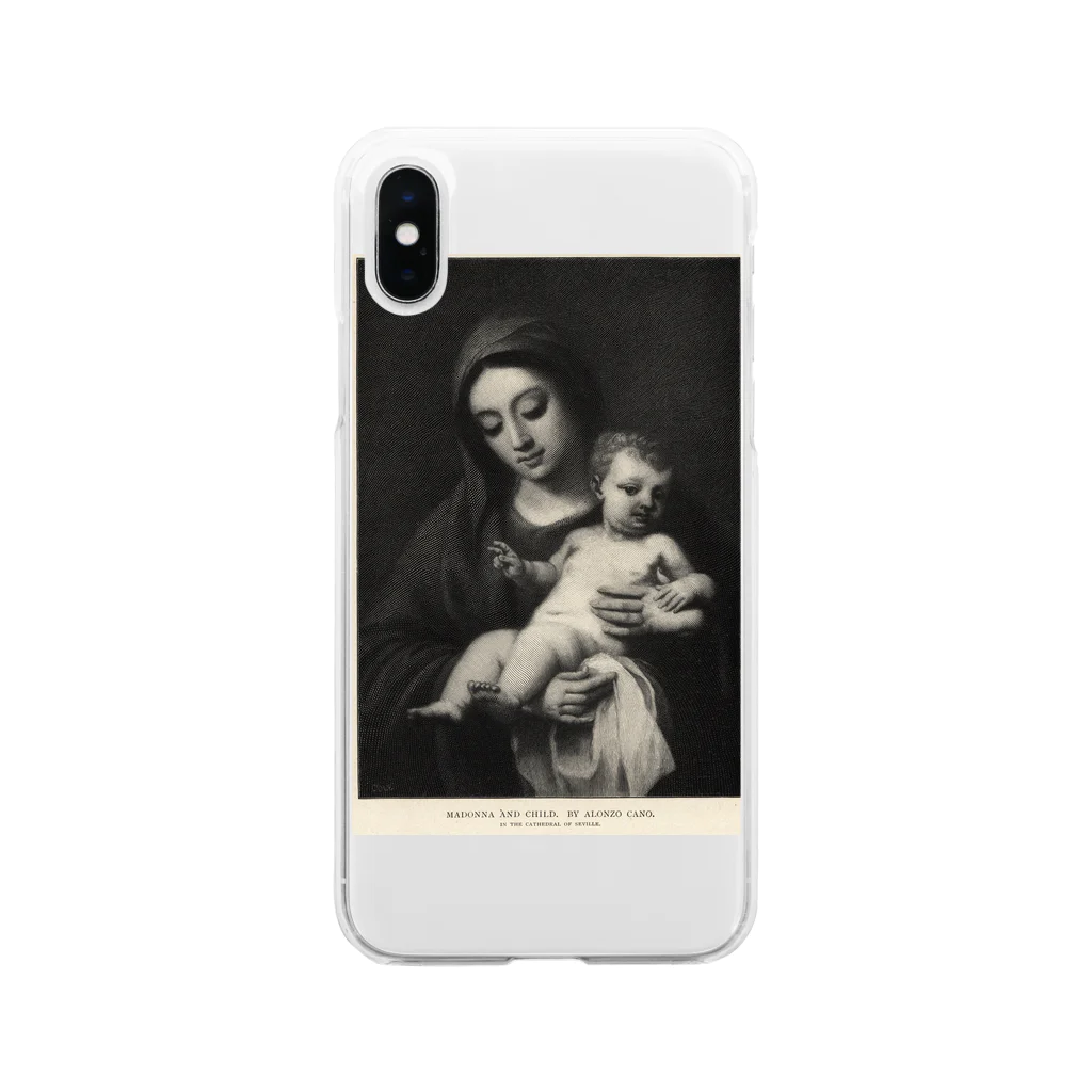 J. Jeffery Print Galleryの聖母マリアと子キリスト Soft Clear Smartphone Case