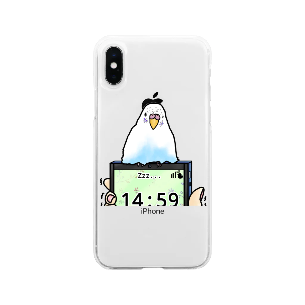 Lily bird（リリーバード）の「小鳥が眠りたがってるんだ」（インコ） Soft Clear Smartphone Case