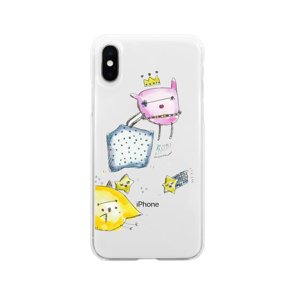 koyu.shopのおはなし　ぴょちゃん Soft Clear Smartphone Case