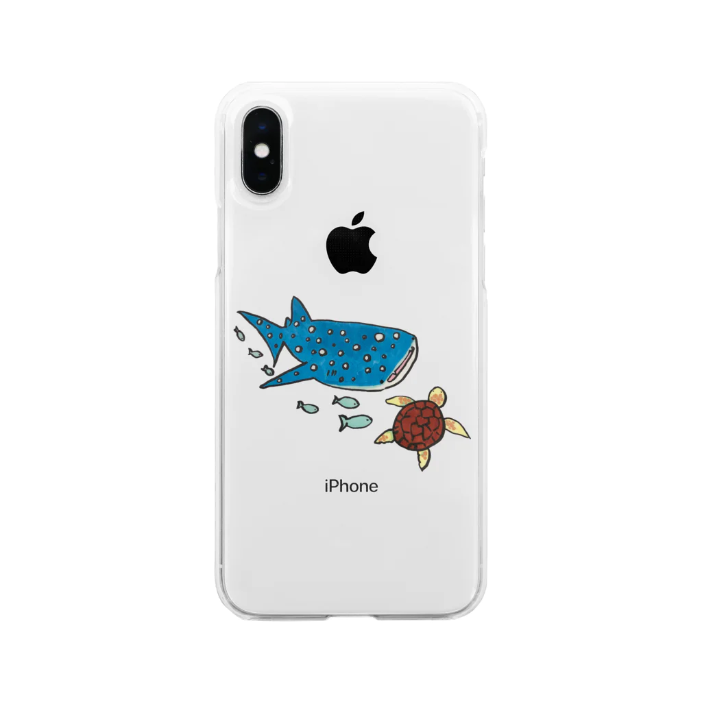 イカラシ　ツカサのうみの生き物たち Soft Clear Smartphone Case