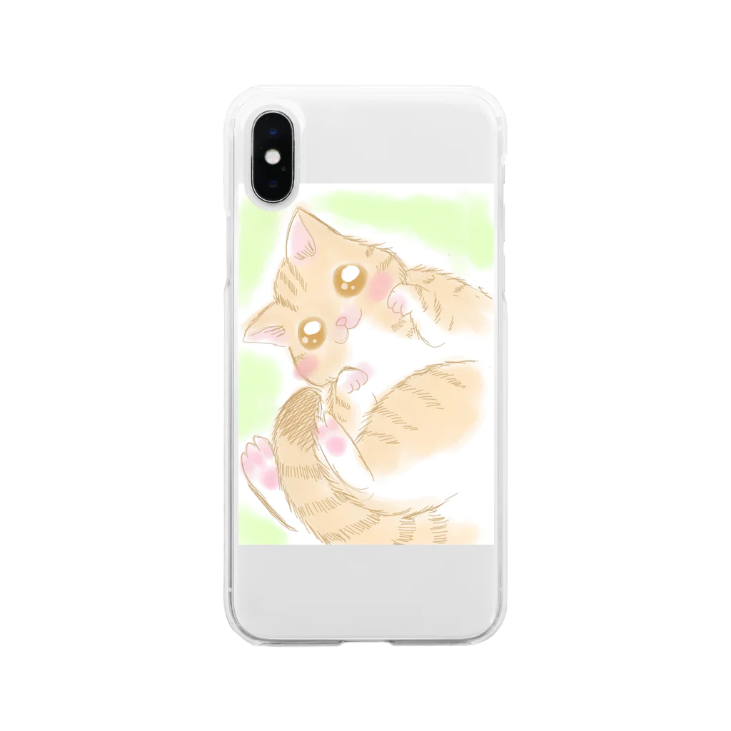 もみかのにゃん(ΦωΦ) Soft Clear Smartphone Case