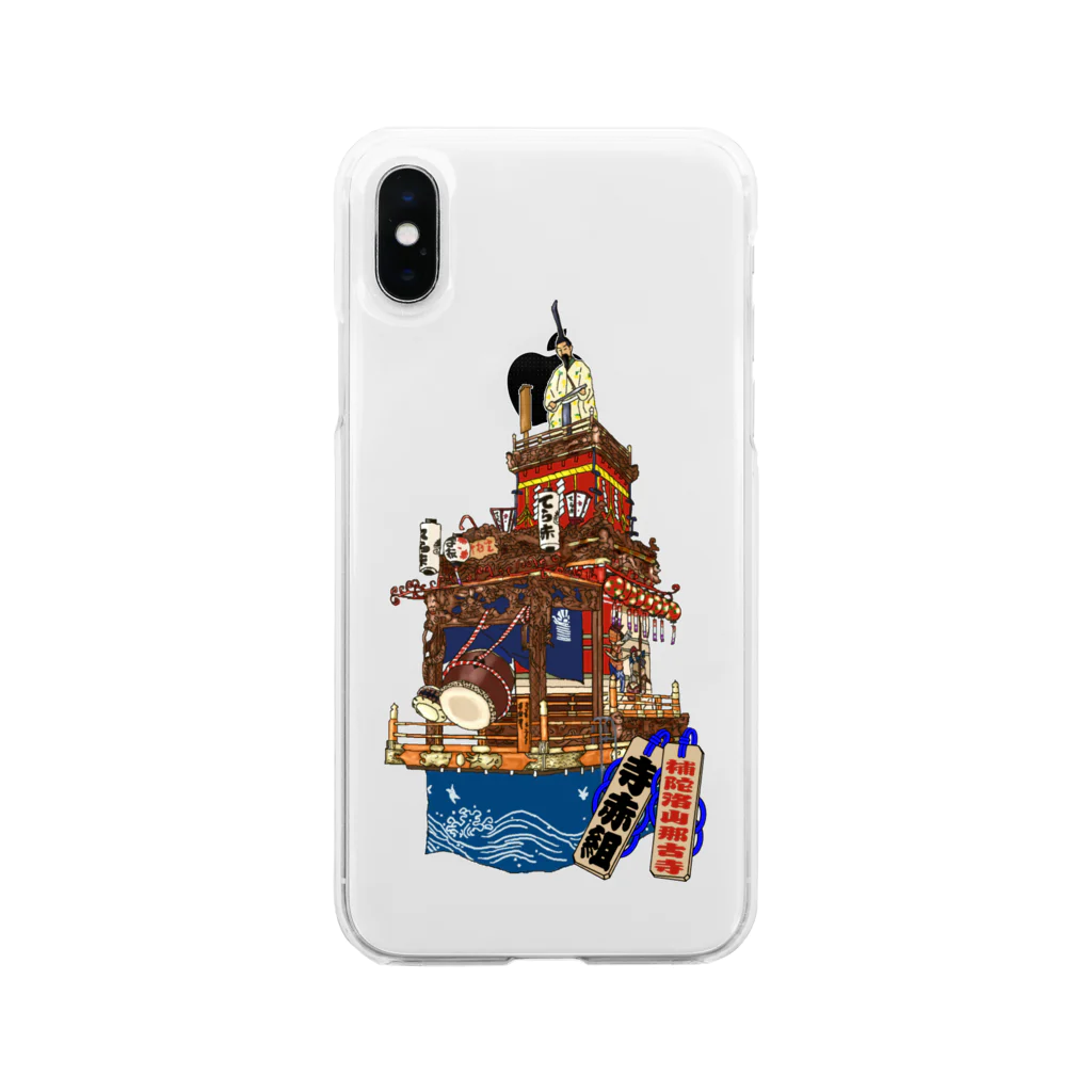 けい房の寺赤組山車Goods Soft Clear Smartphone Case