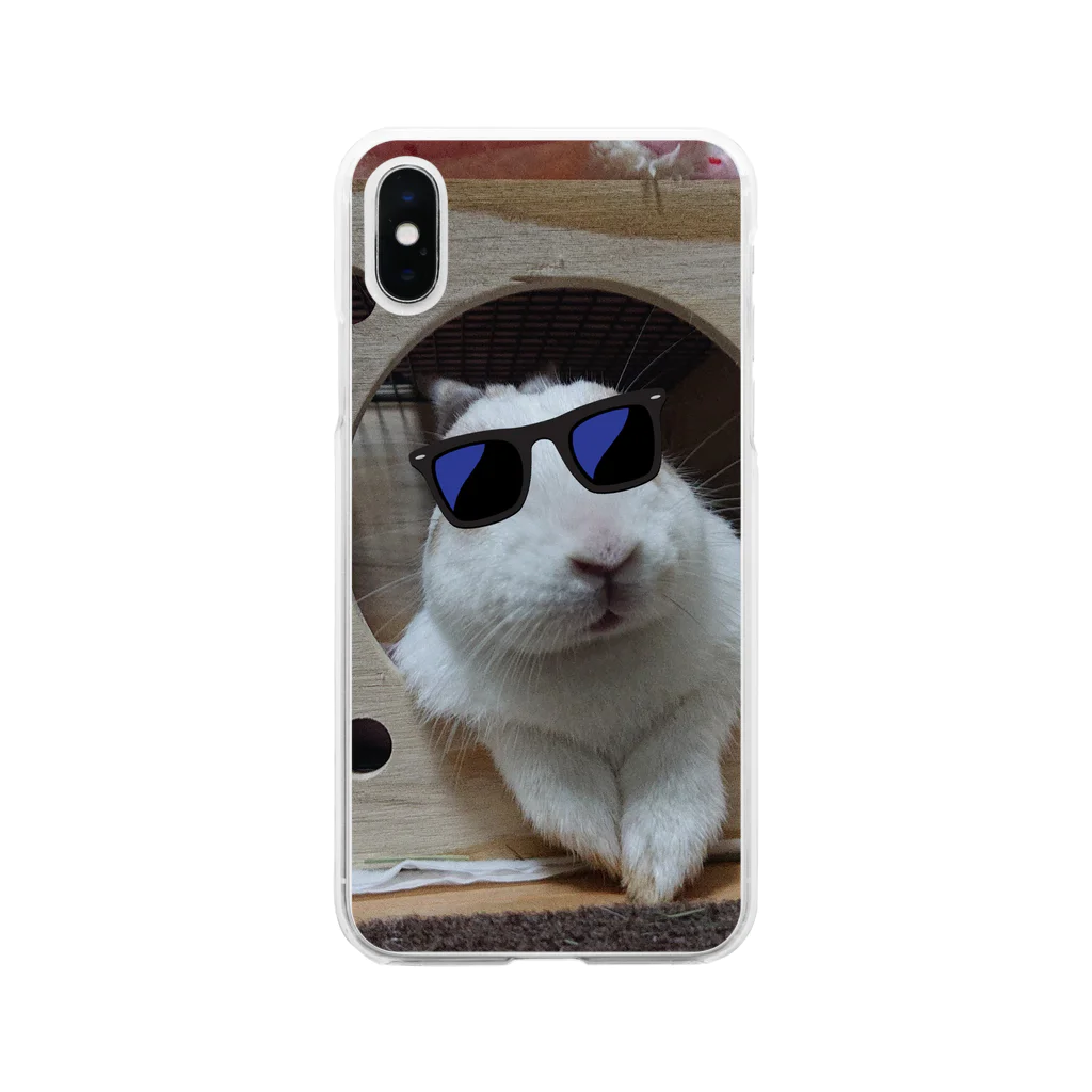 えり🐰ラテ🥕マシュマロ🐰の夏仕様ラテさま Soft Clear Smartphone Case