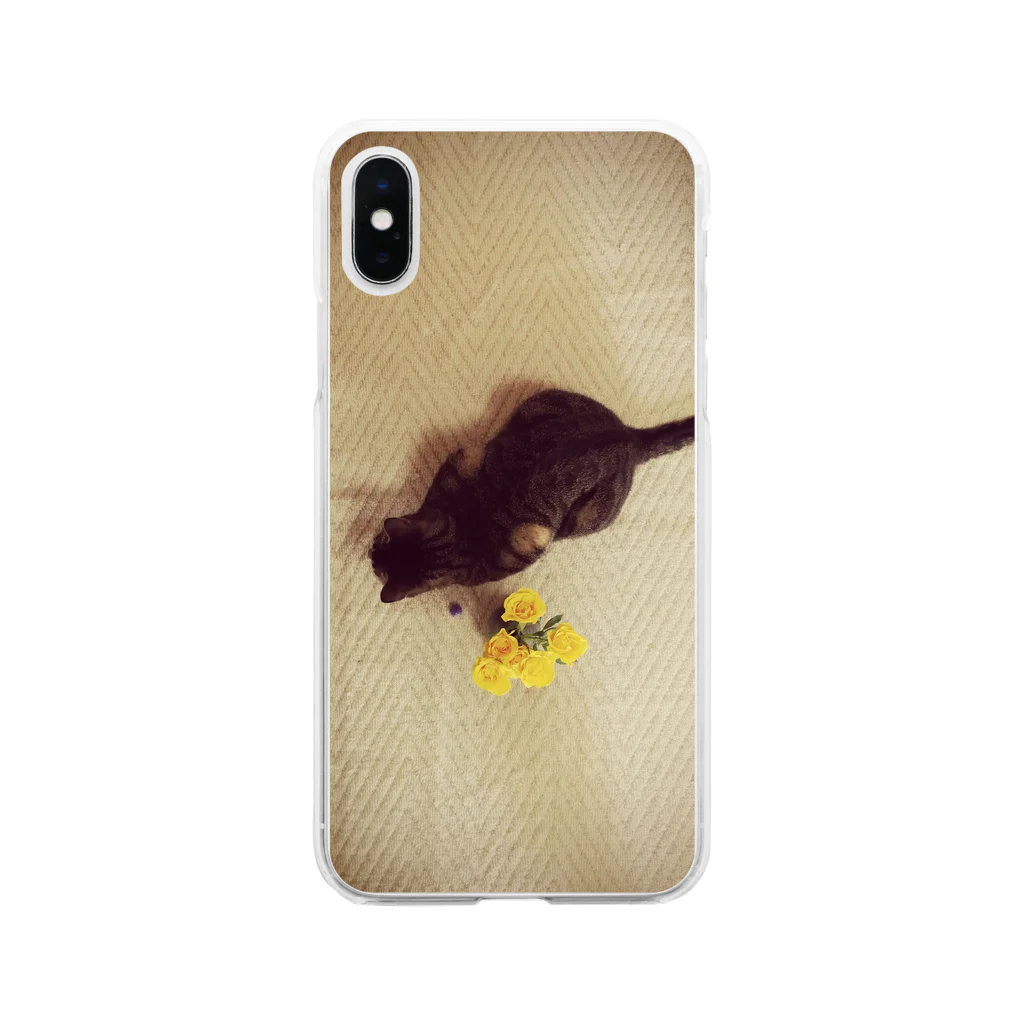 ゆーこ☆の猫と花 Soft Clear Smartphone Case