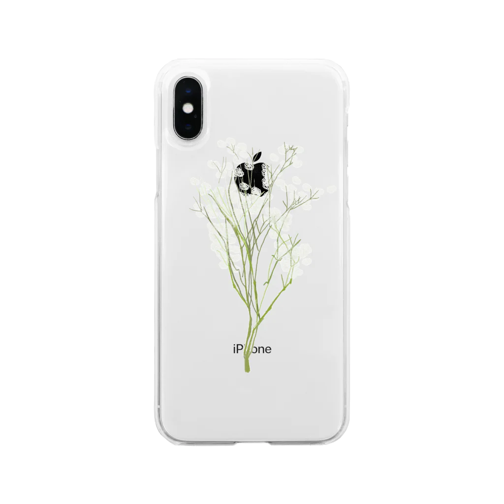 emi flowerのかすみ草のある生活 Soft Clear Smartphone Case