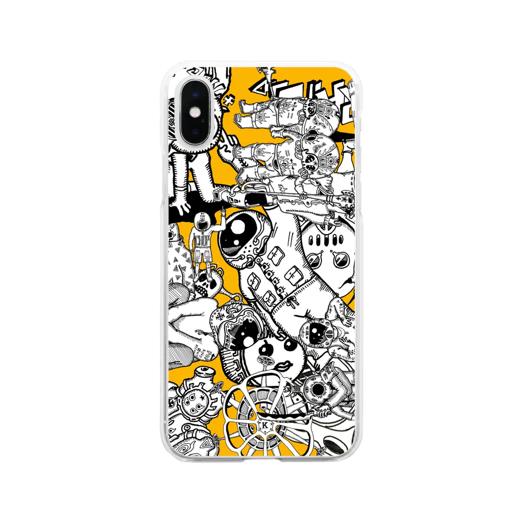 Ｘ-ジュゴンのコラージュ001 Soft Clear Smartphone Case