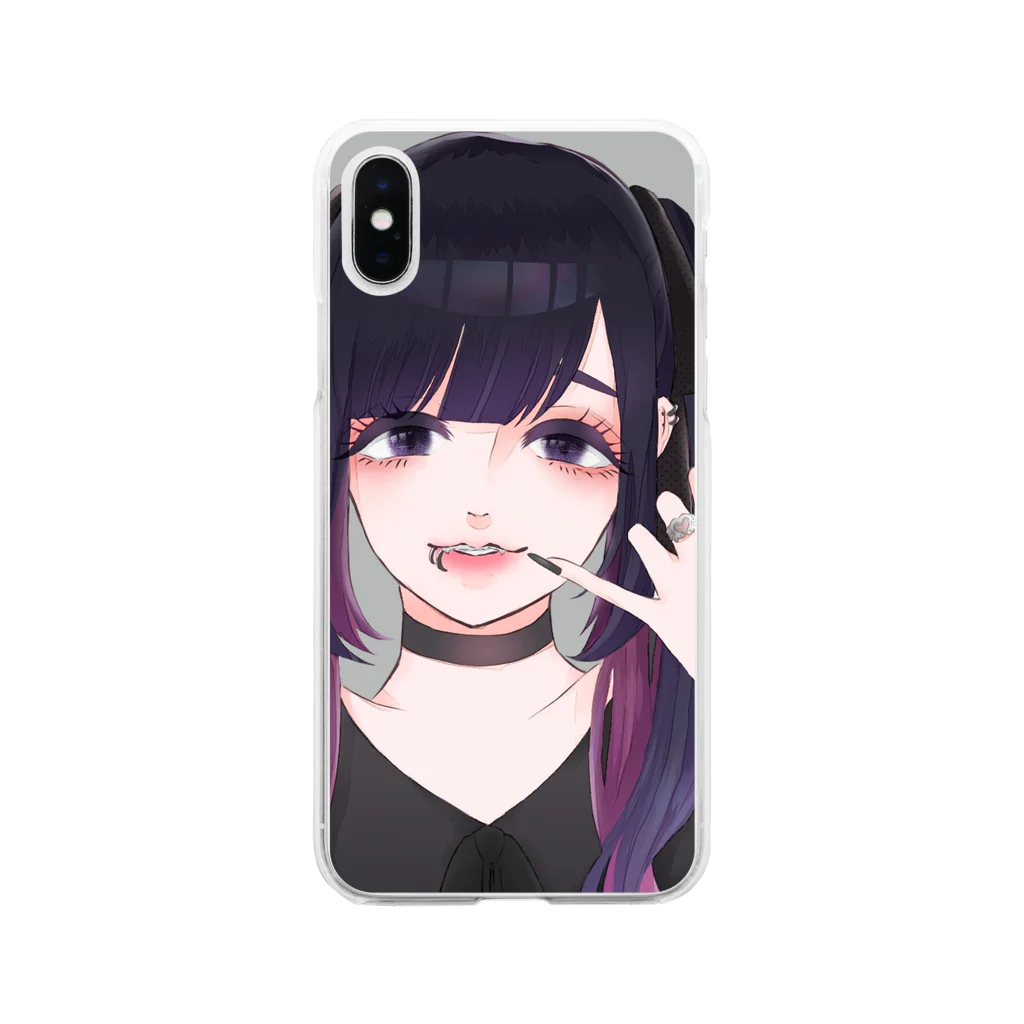 病みかわﾁｬﾝのメンヘラ地雷ちゃん Soft Clear Smartphone Case