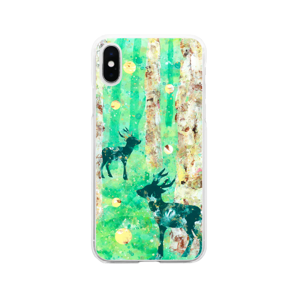 shoko000015の春の森のスマホケース Soft Clear Smartphone Case