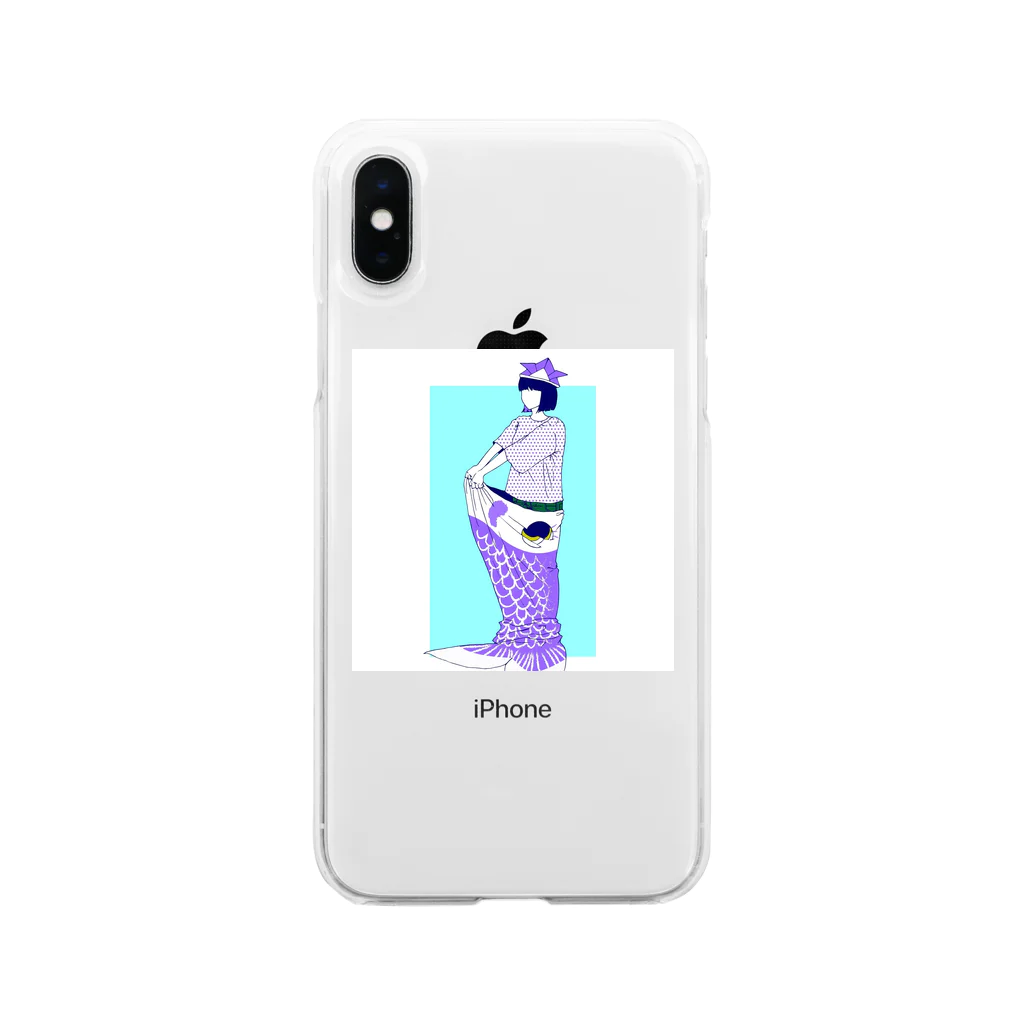 coloring daysの鯉のぼりに入ってみたい件 Soft Clear Smartphone Case