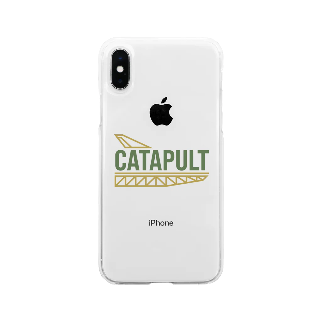 kimchinのカタパルト CATAPULT ロゴ Soft Clear Smartphone Case