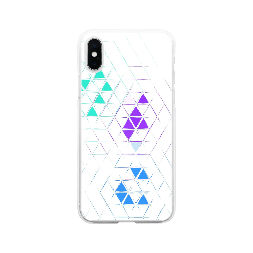 pluto51のモザイクうなぎスマホケース Soft Clear Smartphone Case