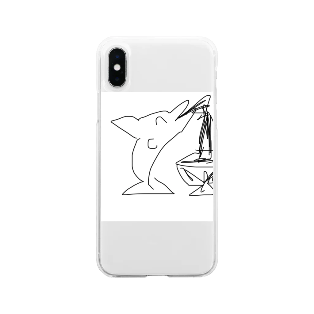 枝豆柴のいるかくん Soft Clear Smartphone Case