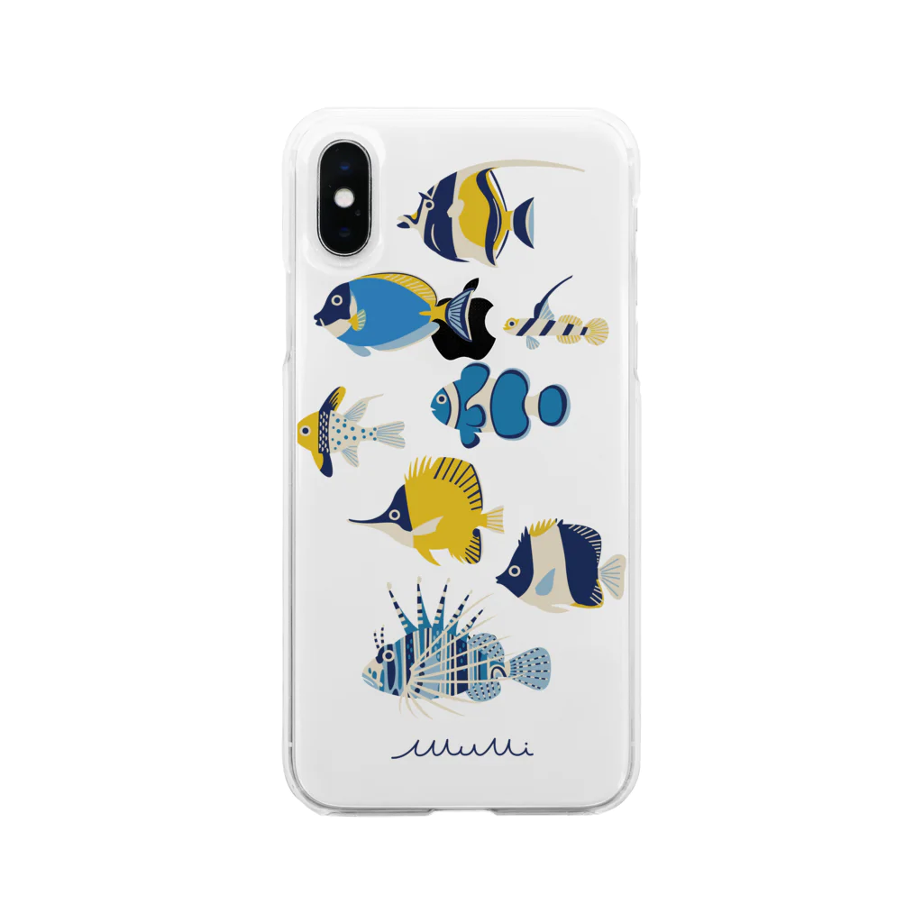 Astrio SUZURI店のお魚いろいろ 縦2 Soft Clear Smartphone Case