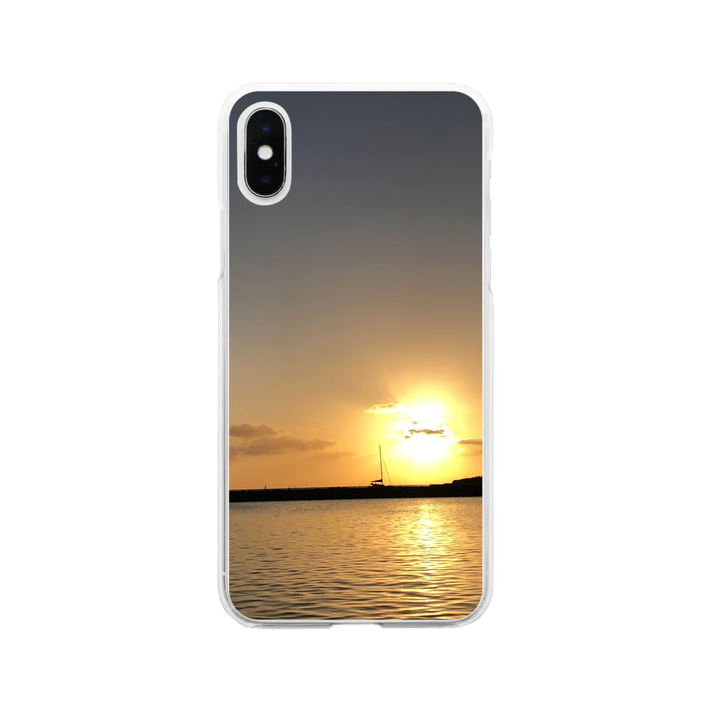 ゆんたく屋の沖縄の夕陽 Soft Clear Smartphone Case