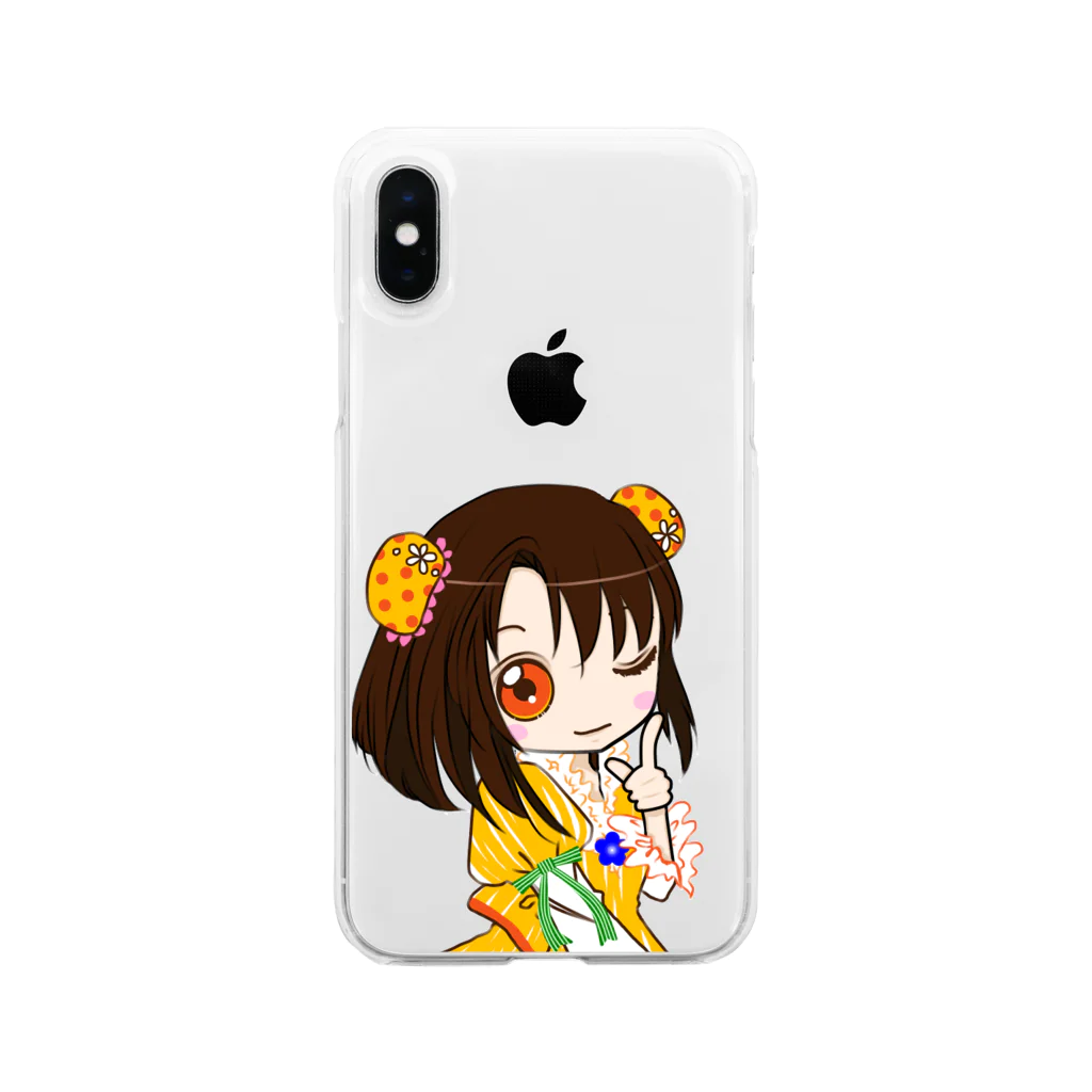 なないろlatte*の向日葵色の乙女normal Soft Clear Smartphone Case