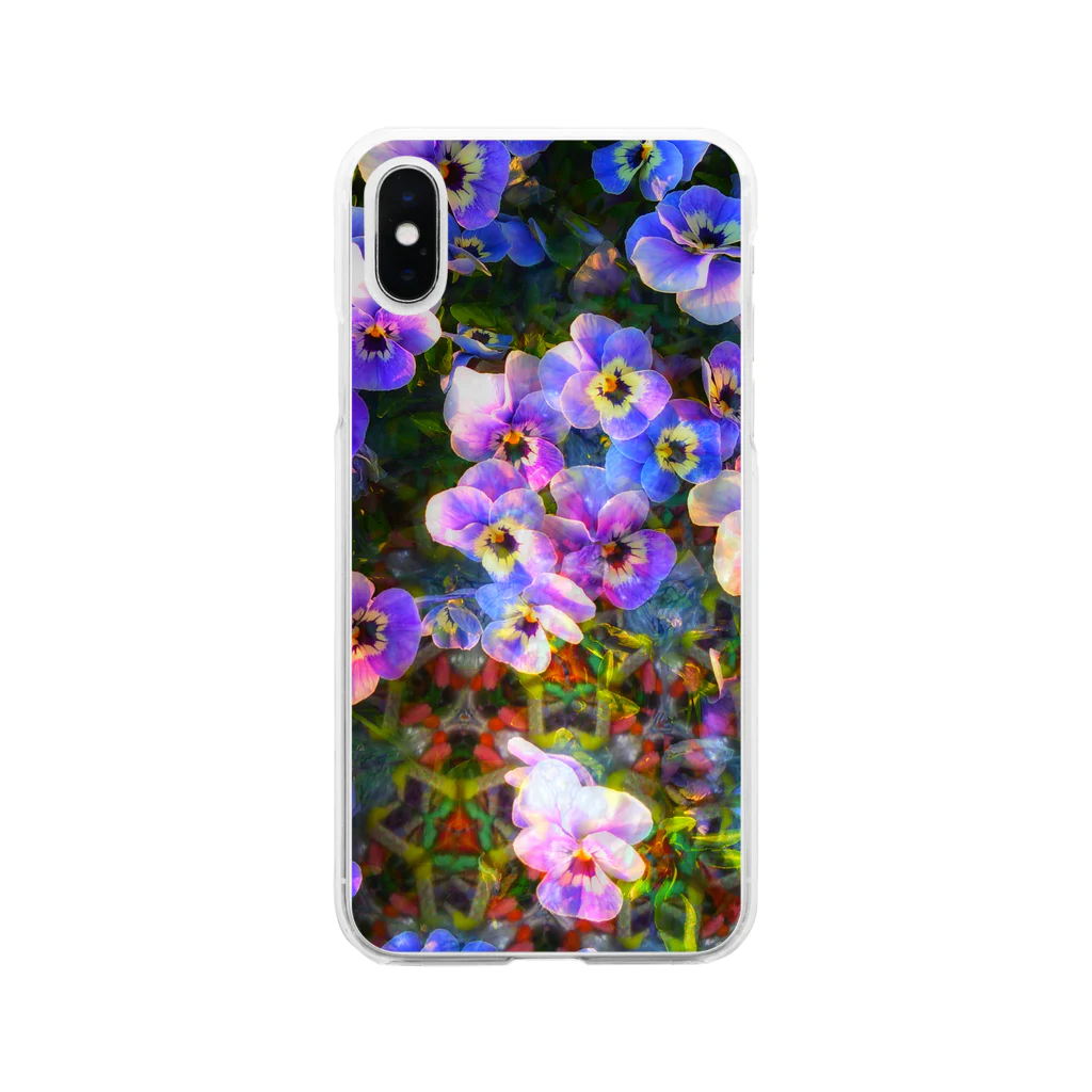 Natsumex Teleido-Worksのlittle flower"Unwavering soul" Soft Clear Smartphone Case