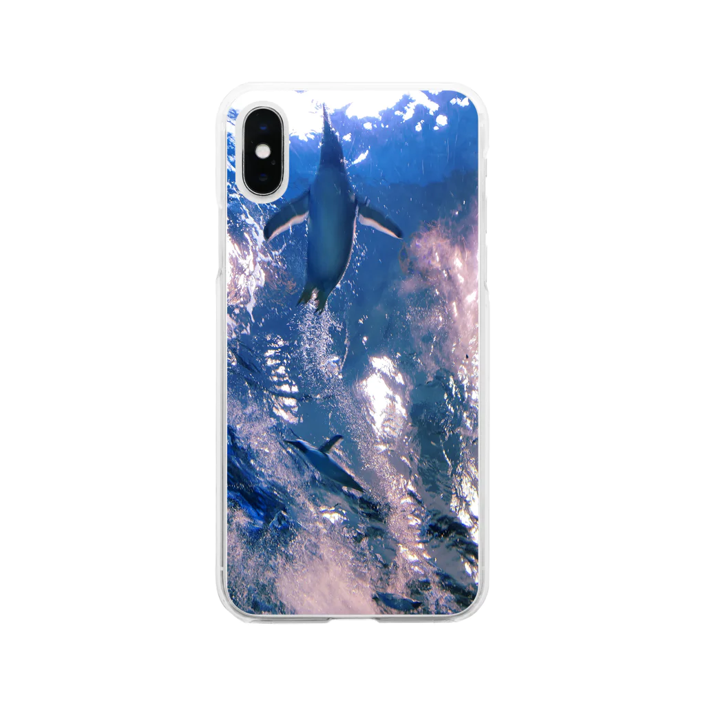 甘党さんのペンギン様 Soft Clear Smartphone Case