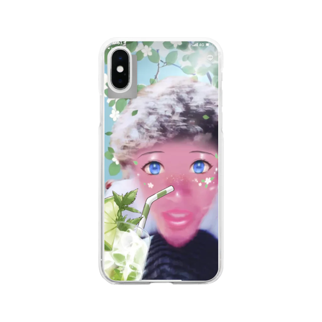 Testjjjiのジュース Soft Clear Smartphone Case