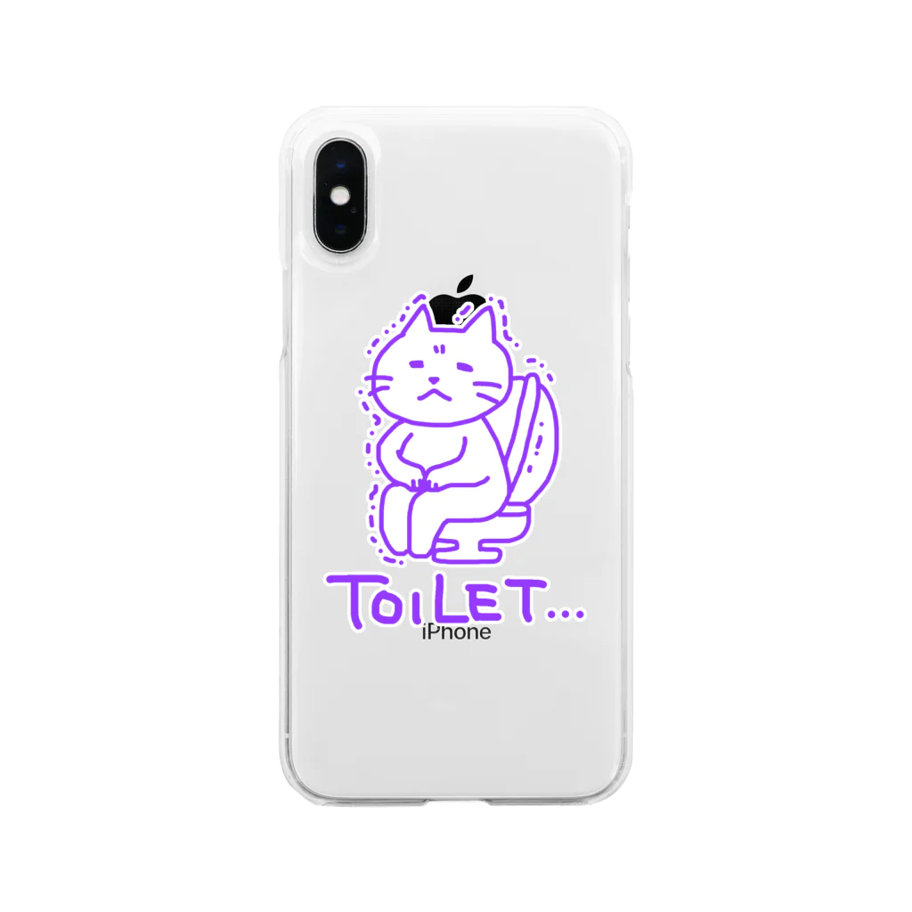 おにぎり亭のトイレねこ Soft Clear Smartphone Case