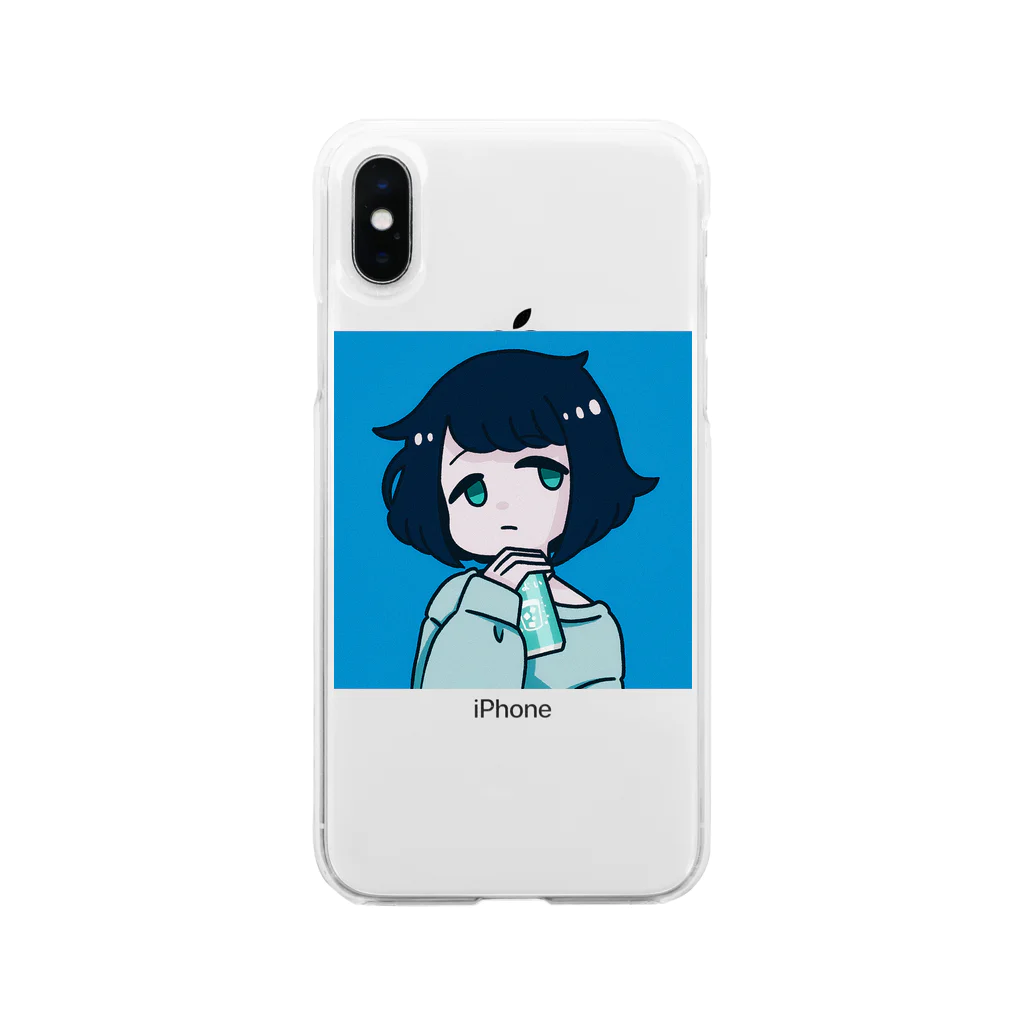 夏雨の夏雨氏　ほろよいver Soft Clear Smartphone Case