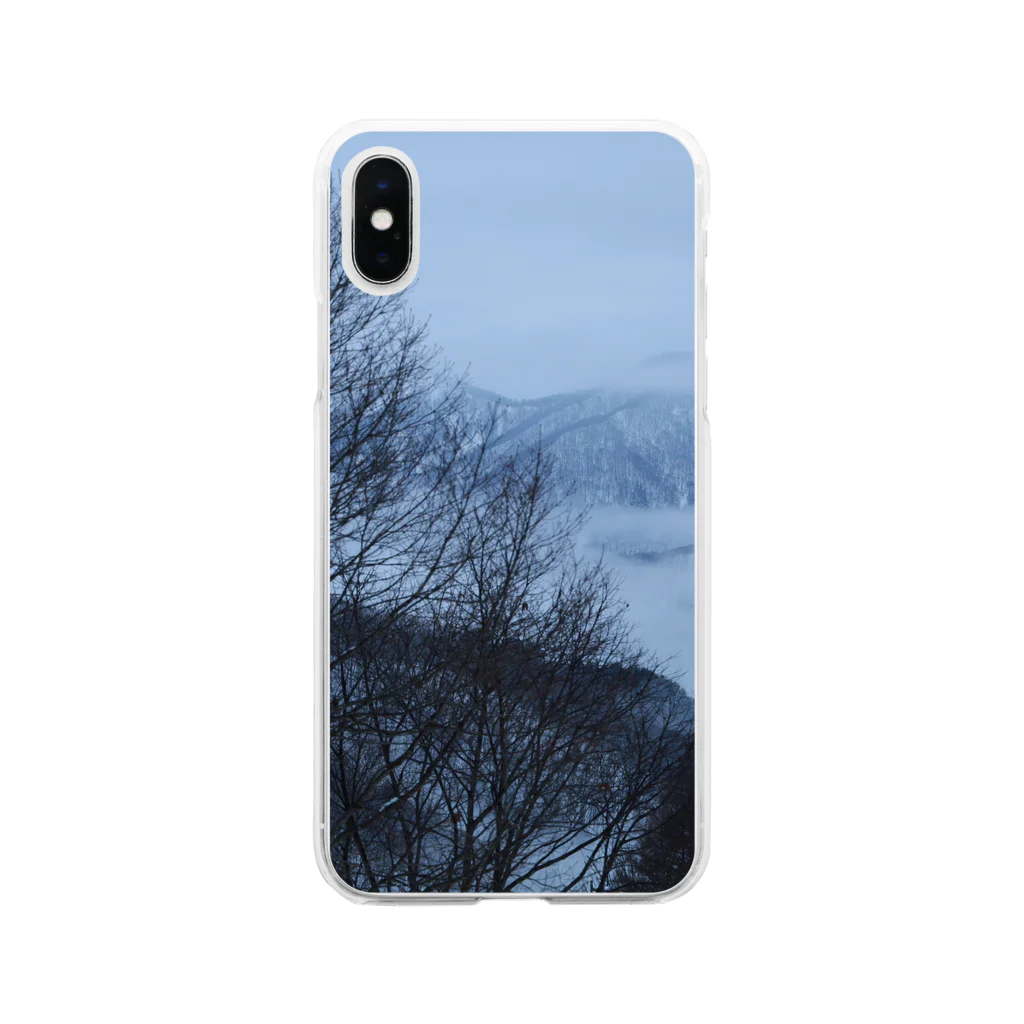 グラミーの雪山の写真 Soft Clear Smartphone Case