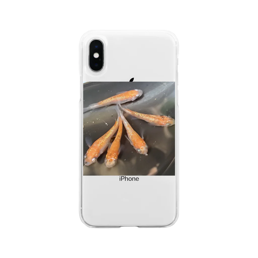 m-d-kの王華　朱砂系　メダカ Soft Clear Smartphone Case