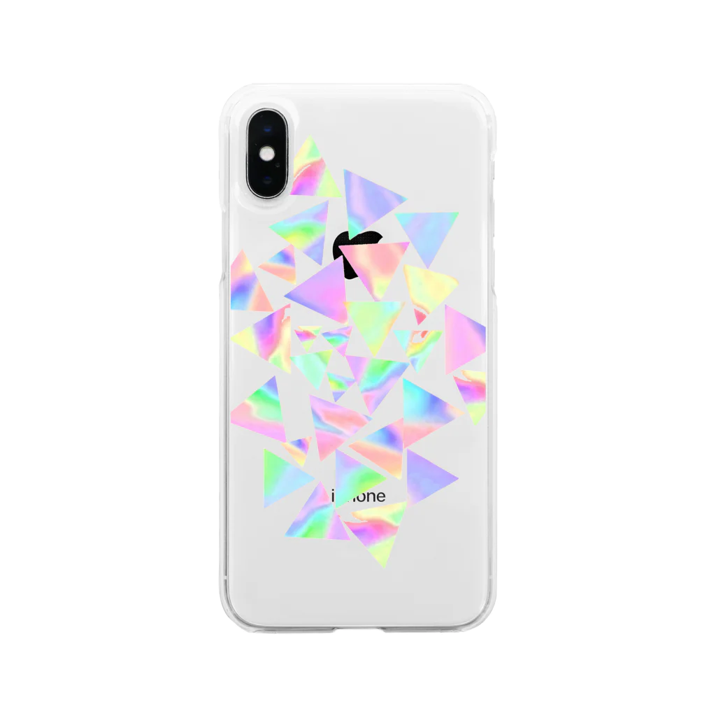 pastelia　shopのさんかくとパステル Soft Clear Smartphone Case