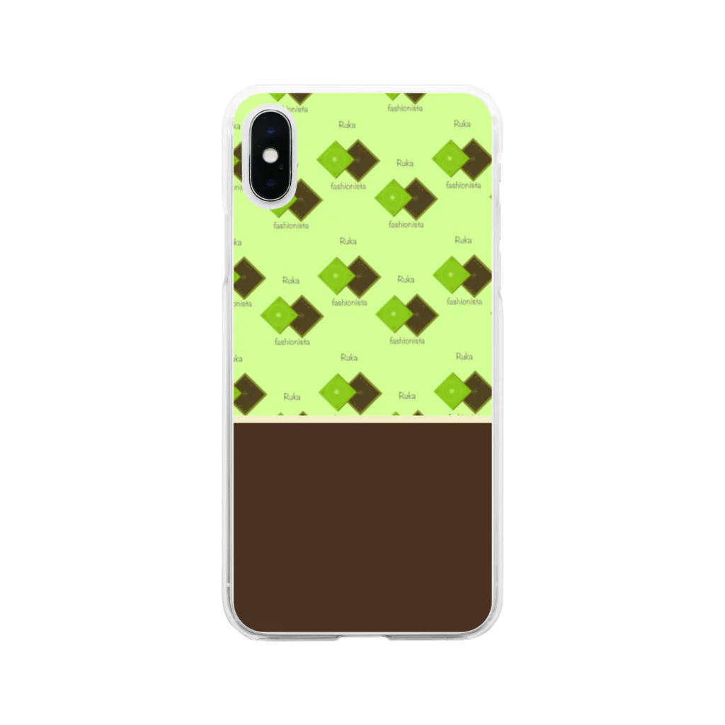 rukafashionistaのGreen Tea Cookie Soft Clear Smartphone Case