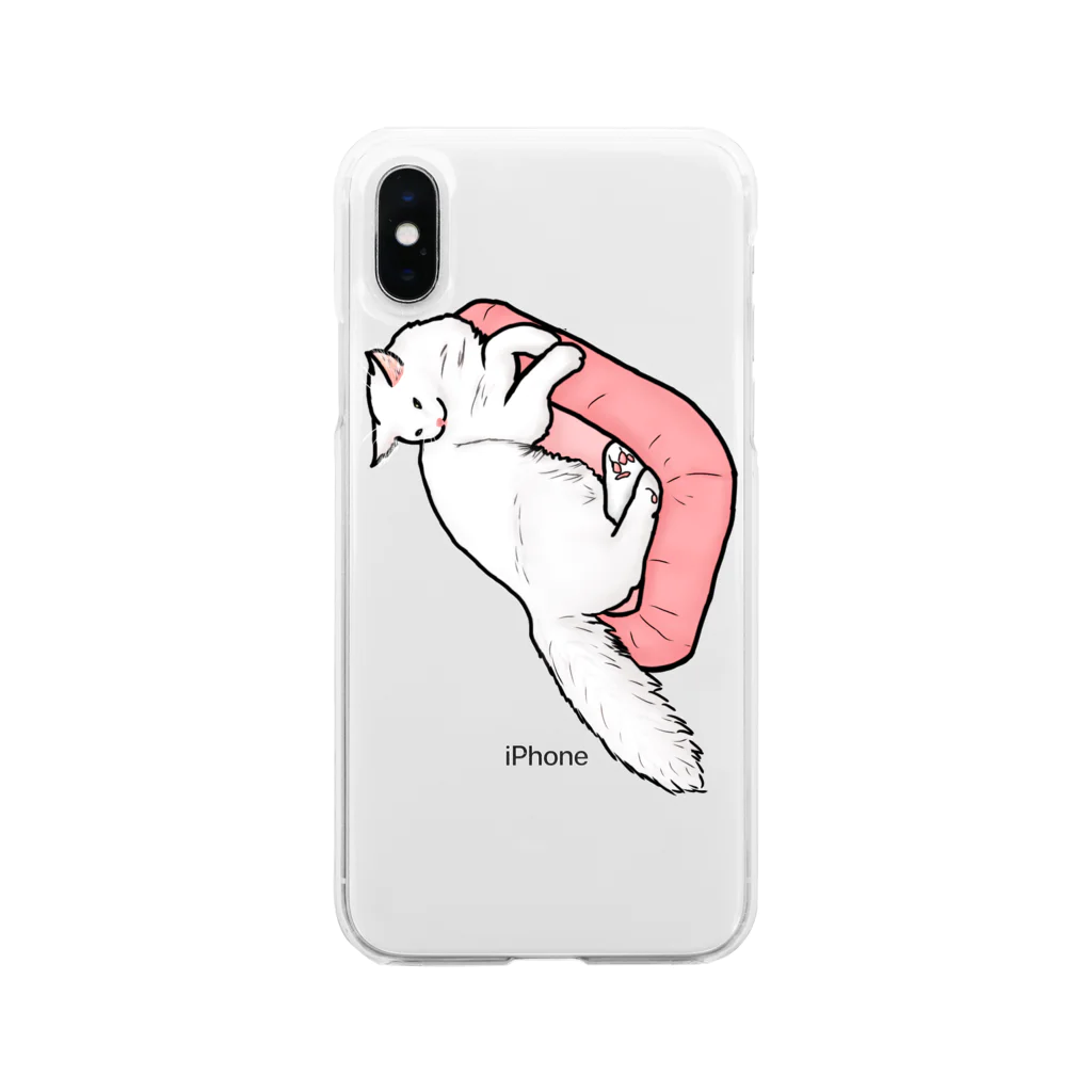 Lily bird（リリーバード）のまったりニャンコ①縦長 Soft Clear Smartphone Case