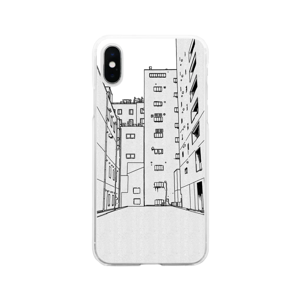 みやたさんのショップの漫画の路地裏 Soft Clear Smartphone Case