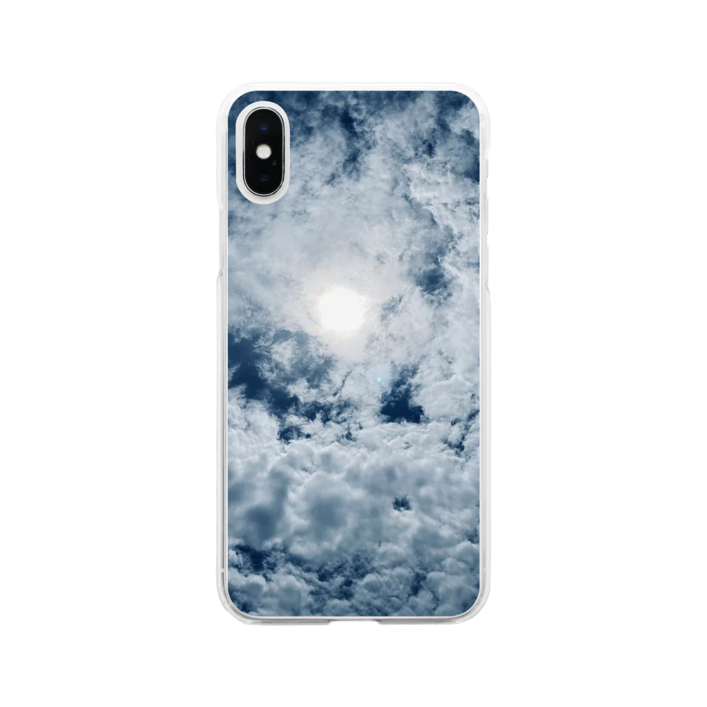 いつかの景色のBlue Moon Sky Soft Clear Smartphone Case