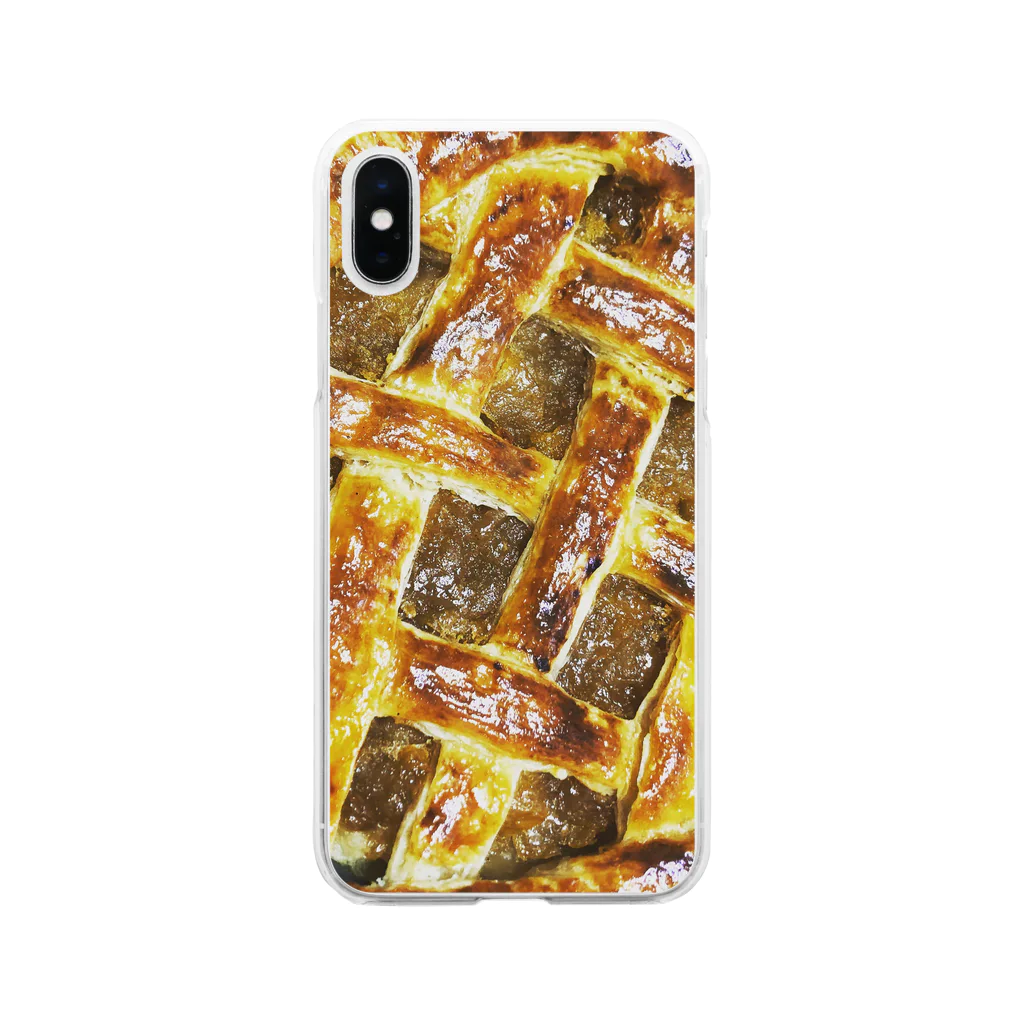 花と風景と食べ物（写真のアップルパイのスマホケース Soft Clear Smartphone Case