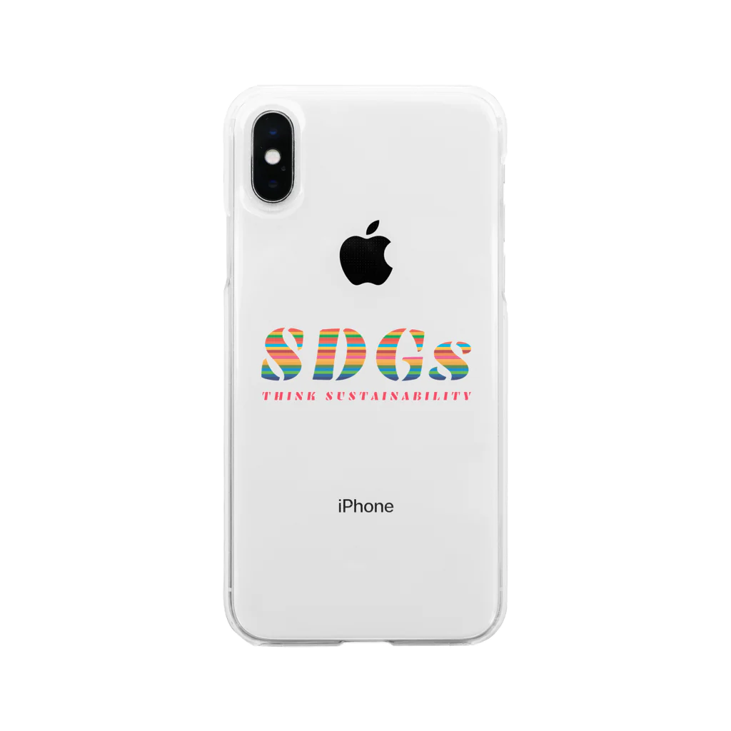 mincora.のSDGs - think sustainability Soft Clear Smartphone Case