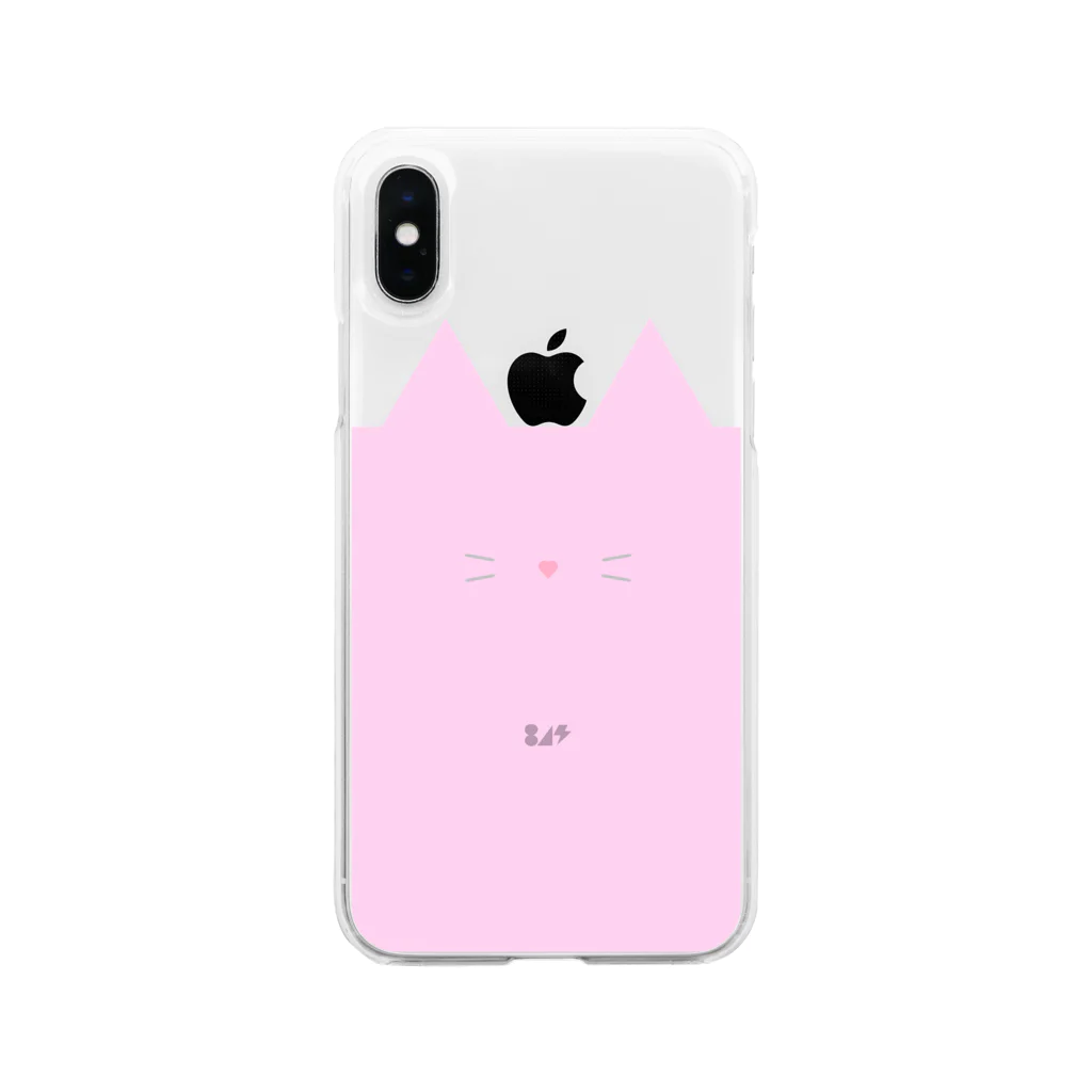 はちよんごのネコスマホ Soft Clear Smartphone Case