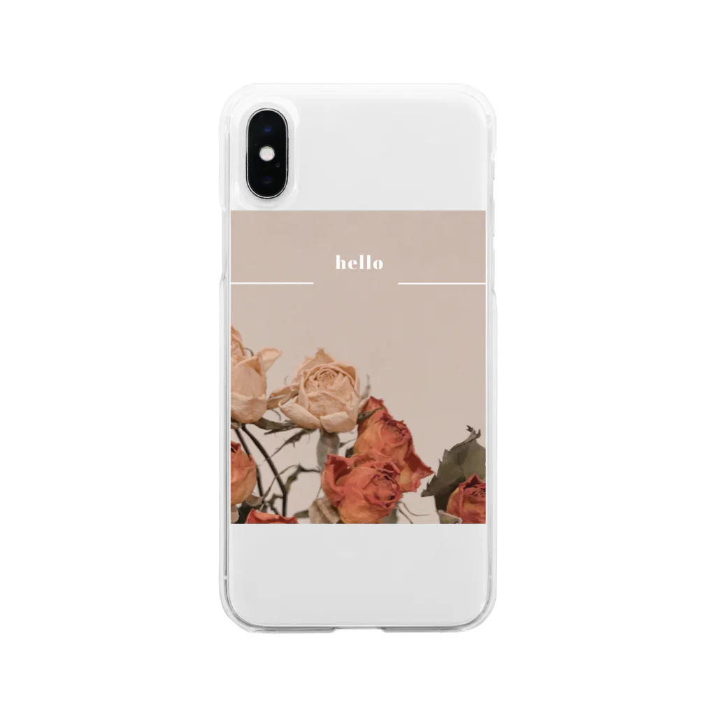 hanuruのドライフラワー🤍 Soft Clear Smartphone Case