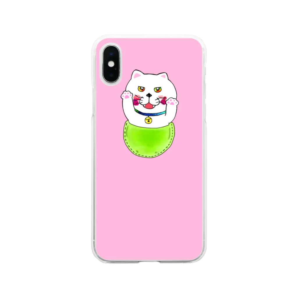 みかのもよねこ Soft Clear Smartphone Case