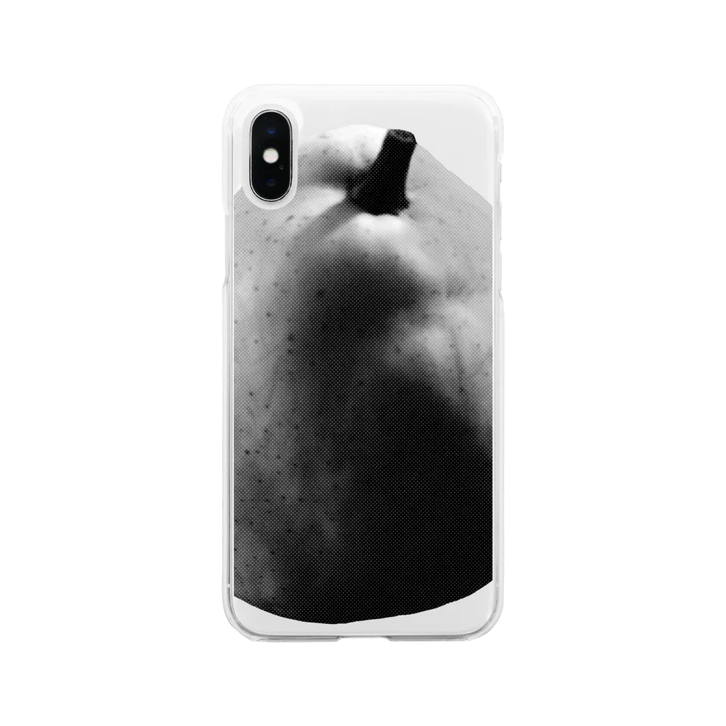 ハヤシ屋の洋梨好き-monochrome  Soft Clear Smartphone Case