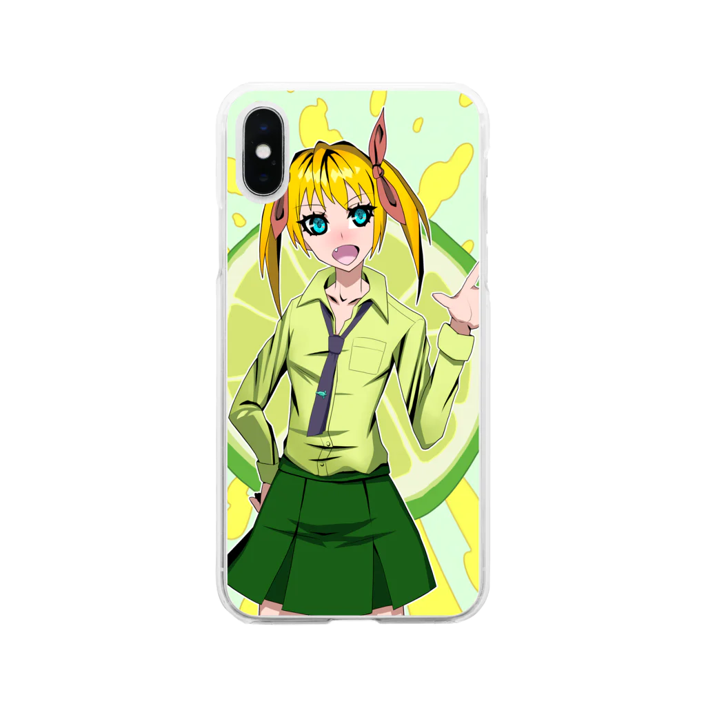 一号堂のライムちゃん Soft Clear Smartphone Case